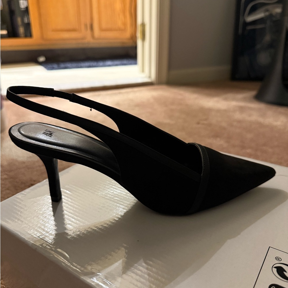 Elegant Black Slingback Heels